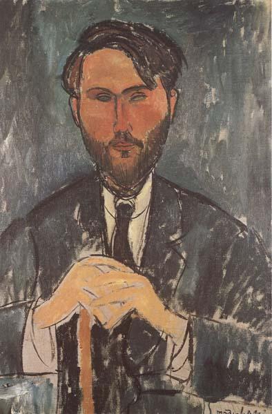 Amedeo Modigliani Leopold Zborowski a la canne (mk38) oil painting image